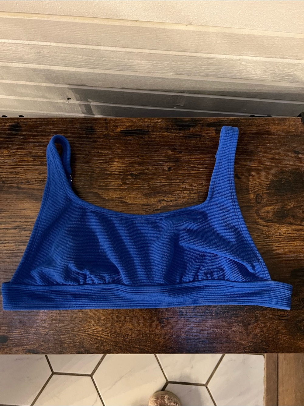 Xhilaration Bright Blue Ribbed Bralette